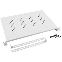 Lanberg 19" fix polc/tálca 1U/483x300mm 25kg maximum terhelhetőség szürke