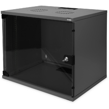 Assmann 9HE WALL MOUNT RACK UNMOUNTED 460X540X400 GLASS DOOR BLACK