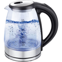 TOO KE-810 1,8L-es ezüst üveg vízforraló