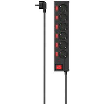 Hama 00223158 6 aljzat kapcsolós fekete elosztó