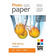 COLORWAY Fotópapír, magasfényű (high glossy), 200 g/m2, A4, 100 lap