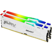 KINGSTON FURY Memória DDR5 32GB 6000MT/s CL30 DIMM (Kit of 2) Beast White RGB EXPO KINGSTON FURY Memória DDR5 32GB 6000MT/s CL30 DIMM (Kit of 2) Beast White RGB EXPO