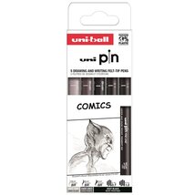 Uni Pin Comics 5 darabos rajzmarker készlet