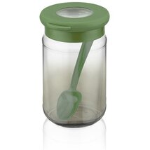 IRIS C-00488 Rainbow zöld üveg tároló kanállal 380ml IRIS C-00488 Rainbow zöld üveg tároló kanállal 380ml