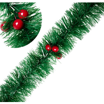 IRIS karácsonyi zöld bogyós boa 7cm*2m