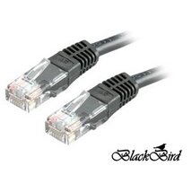 BLACKBIRD Kábel Patch UTP CAT.5E 10m, Fekete