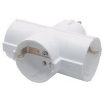 ANCO 321392 fehér 3-as földelt T elosztó ANCO 321392 fehér 3-as földelt T elosztó