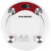 Hausberg HB-6000RS vörös üveg fürdőszobai mérleg