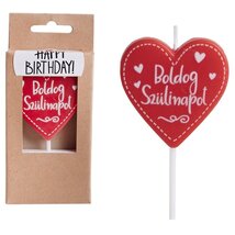 IRIS Boldog szülinapot szív alakú gyertya dobozban