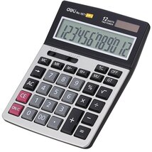 Deli Core 1671 ezüst asztali számológép