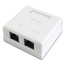 Cat.5E UTP fali aljzat, 2 portos, öntapadós