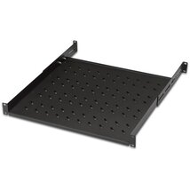 Lande LN-RAF-RMC-1145-BL 19" 450 mm mély 1U 4 ponton rögzíthető állítható fekete tálca