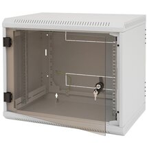 Triton 19" 9U 395mm mély egyrészes fali rack szekrény