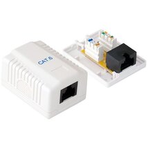 Cat.6 UTP fali aljzat, 1 portos, öntapadós Cat.6 UTP fali aljzat, 1 portos, öntapadós