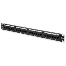 DIGITUS CAT5e 24port 19" 1U fekete árnyékolatlan Patch Panel