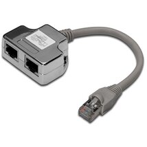 DIGITUS CAT5e árnyékolt RJ45/RJ45 lengő Y elosztó DIGITUS CAT5e árnyékolt RJ45/RJ45 lengő Y elosztó