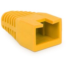 Rülstein 05287SA RJ45 8P8C moduláris dugókhoz sárga 100db "sima" törésgátló