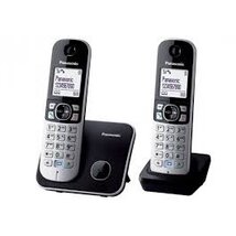 Panasonic KX-TG6812PDB DUO fehér háttérvil. kihangosítható hívóazonosítós fekete dect telefon
