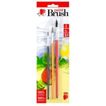 ICO Süni 4/6/10 festett fanyelű 3db-os ecsetkészlet