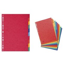 Exacompta A4 10 részes karton színes elválasztólap