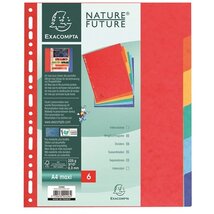 Exacompta A4 maxi 6 részes karton színes elválasztólap