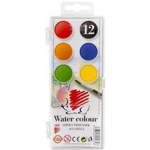 Ico Süni 22,5mm 12 féle színű vízfesték készlet