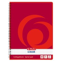 Herlitz College A5 80lapos lefűzhető kockás spirálfüzet