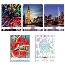 Herlitz Mixed A4 80lapos perforált vonalas spirálfüzet