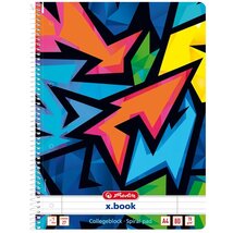 Herlitz Neon Art A4 80lapos vonalas spirálfüzet
