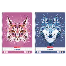 Herlitz Wild Animals A4 80lapos kockás spirálfüzet