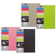 Miquelrius A4 4x25lapos PP vonalas színes spirálfüzet Miquelrius A4 4x25lapos PP vonalas színes spirálfüzet