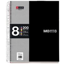 Miquelrius A5 8x25lapos kockás fekete spirálfüzet