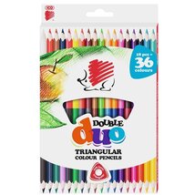ICO Süni háromszög alakú kétvégű 18/36 színű színes ceruza