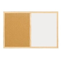 Bi-Office 60x40cm fakeretes kombitábla