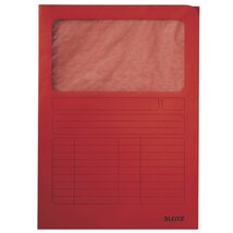 Leitz A4 ablakos karton piros mappa