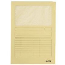 Leitz A4 ablakos karton sárga mappa