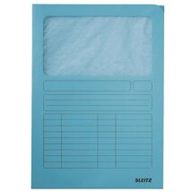 Leitz A4 ablakos karton világoskék mappa