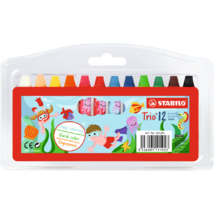 Stabilo Trio háromszög alakú 12db-os vegyes színű olajpasztell kréta készlet Stabilo Trio háromszög alakú 12db-os vegyes színű olajpasztell kréta készlet