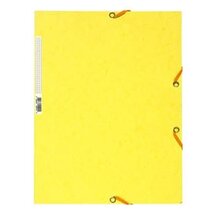 Exacompta A4 prespán citromsárga gumis mappa