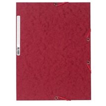 Exacompta A4 prespán cseresznyepiros gumis mappa