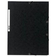 Exacompta A4 prespán fekete gumis mappa