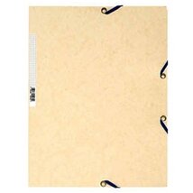 Exacompta A4 prespán krémszínű gumis mappa