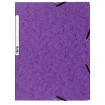 Exacompta A4 prespán lila gumis mappa