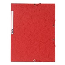 Exacompta A4 prespán piros gumis mappa