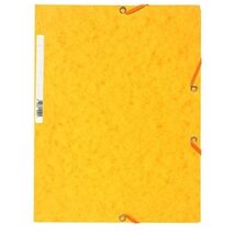 Exacompta A4 sárga prespán gumis mappa