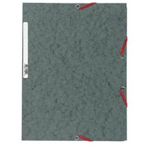 Exacompta A4 szürke prespán gumis mappa