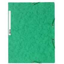 Exacompta A4 zöld prespán gumis mappa