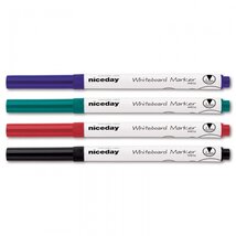 Niceday kerek vékony hegyű 4db-os vegyes színű táblamarker készlet