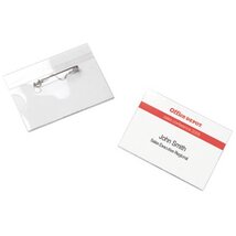 Office Depot 90x60mm fekvő biztosítótűs 50db névkitűző