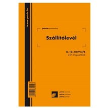 B.10-70/V/3/S A5 25x3lapos "Szállítólevél" tömbös nyomtatvány B.10-70/V/3/S A5 25x3lapos "Szállítólevél" tömbös nyomtatvány